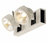 KALU 2 LED светильник накладной с COB LED 2х 10Вт (21Вт), 3000K, 1320lm, 24°, черный/ белый
