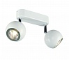 LIGHT EYE 2 GU10 светильник накладной для 2-х ламп GU10 по 50Вт макс., белый / хром