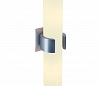 DENA 2 светильник настенный для 2-x ламп E14 по 40Вт макс., матированный алюминий / стекло белое