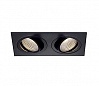 NEW TRIA LED 2 SQUARE SET, свет-к с COBLED 2х 6.2Вт, 3000K, 38°, 1200lm, с блоком питания, черный