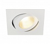 CONTONE® TURNO SQUARE светильник встраиваемый с COB LED 13Вт (16Вт), 3000К-2000К, 890lm, с БП, белый