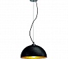 FORCHINI PD-2 светильник подвесной для лампы E27 40Вт макс., черный/ хром/ золото