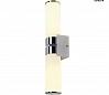 CAMARA DOUBLE светильник настенный IP44 для 2-х ламп E14 по 60Вт макс., хром / стекло белое