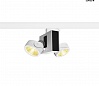 3Ph, TEC KALU 2 LED светильник накладной 31Вт с LED 3000К, 1900лм, 2х 60°, белый/ черный