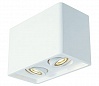 PLASTRA BOX 2 светильник потолочный для 2х ламп GU10 по 35Вт макс., белый гипс